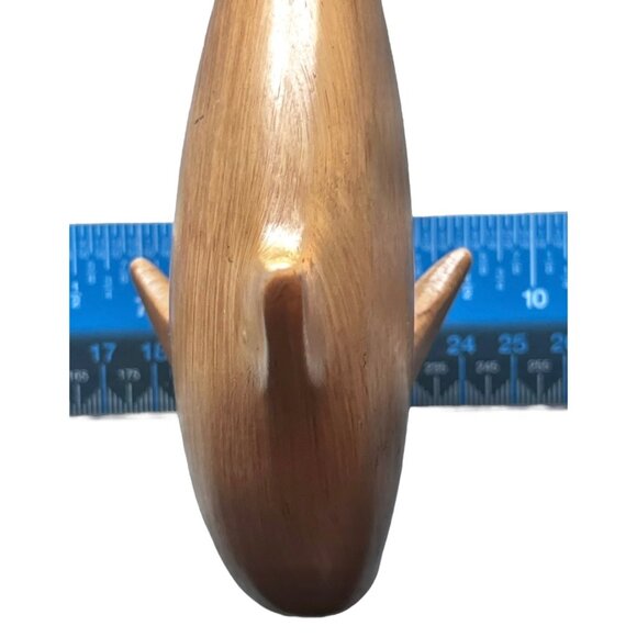 Handmade Ceramic Dolphin Figurine 4.5” T x 6” long Blonde Vintage - Picture 15 of 16